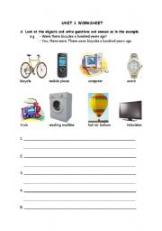 English Worksheet: There was There Were