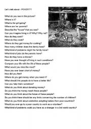 English Worksheet: Lets talk about POVERTY