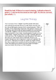 English Worksheet: Editing