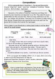 English Worksheet: Compositions 