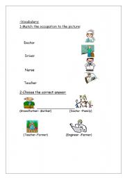 English worksheet: Vocabulary paper