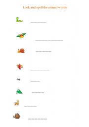 English worksheet: wild animals