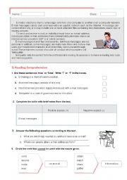 English Worksheet: E-mailing