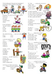 English Worksheet: exam for 6th graders part 2