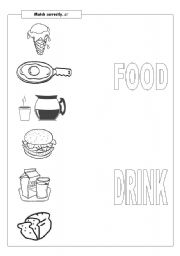 English Worksheet: Food and Drink
