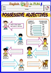 English Worksheet: Possessive Adjectives