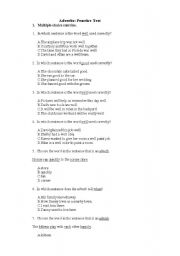 English Worksheet: Adverbs
