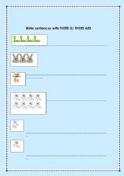 English worksheet: THERE IS / THERE ARE  WITH ANIMALS