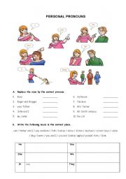 English Worksheet: personal pronouns