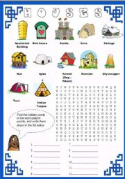 English Worksheet: Houses  (Types)