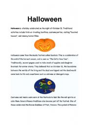 English Worksheet: Halloween