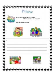 English worksheet: passive