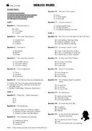 English Worksheet: Video time : Sherlock Holmes