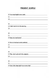 English worksheet: present simple 2