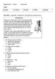 English Worksheet: second test second term II adults