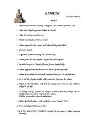 English Worksheet: Lispeth by Rudyard Kipling chapter 1