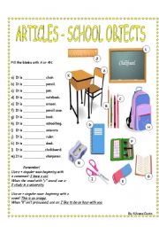 English Worksheet: A, AN 