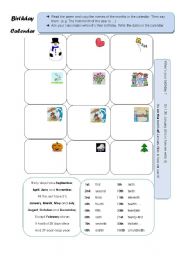 Ordinal numbers & months of the year