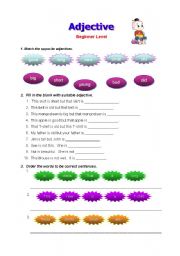 English Worksheet: Adjective
