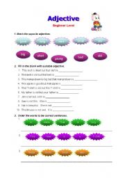 English worksheet: Adjective