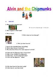 English Worksheet: Alvin and the Chipmunks