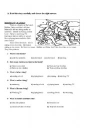 English Worksheet: readin