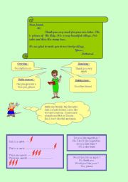 English Worksheet: letter to a penfriend