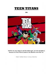 English worksheet: Movie Session - TEEN TITANS