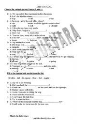 English worksheet: choose