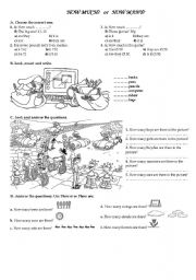 English Worksheet: how much/how many