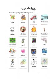 English worksheet: Vocabulary