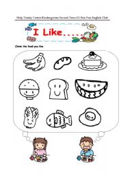 English Worksheet: What do you like?