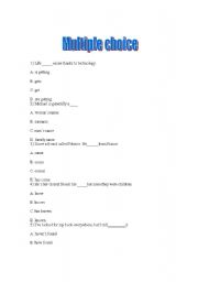 English worksheet: Multiple choice