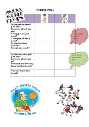 English worksheet: SPORTS POLL