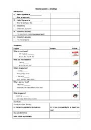 English worksheet: Introductions and Greetings