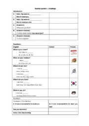 English Worksheet: Introductions and Greetings