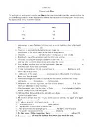 English Worksheet: Test  on phrasal verb give