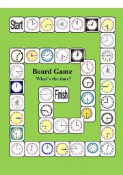 English Worksheet: Board game-What`s the time?