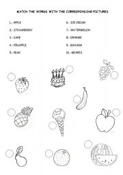 English worksheet: FRUITS