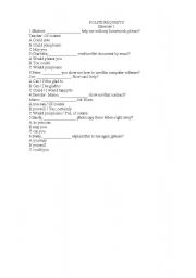 English worksheet: polite requests exercises