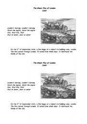 English Worksheet: The Great Fire of London