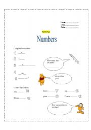 English worksheet: numbers