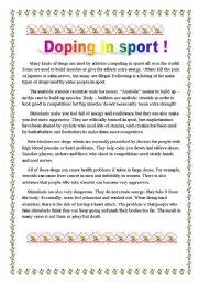 English Worksheet: Doping in Sport