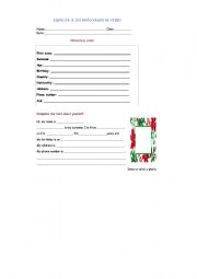 English Worksheet: Personal File