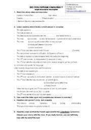 English Worksheet: speak english