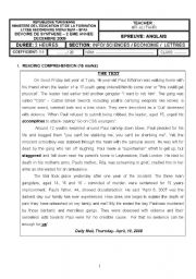 English Worksheet: ENGLISH TEST 5