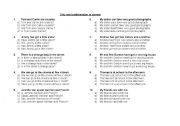 English Worksheet: Be-have-can