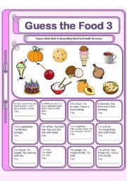 English Worksheet: Guess the food 3