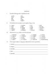 English worksheet: Test: The Calendar and Nouns