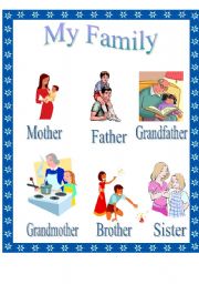 English Worksheet: Family Picture Dictionary